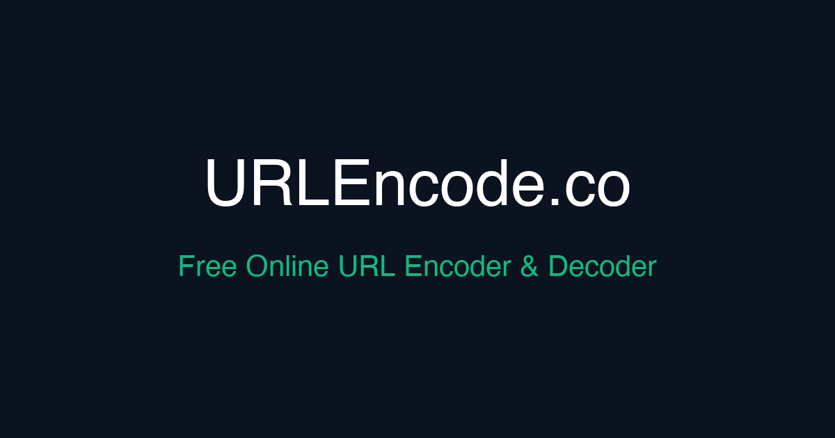 URL Encoder & Decoder for Special Characters, %20 and Unicode